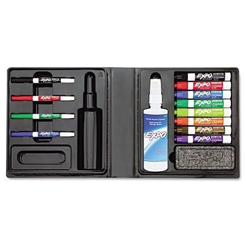 EXPO 80054 - Low-Odor Dry Erase Marker, Eraser &amp; Cleaner, Chisel/Fine, 12/Set