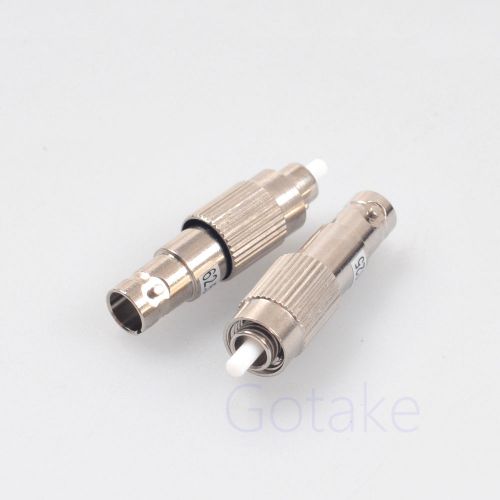 2 x fiber optical fc male to st female plug adapter converter multimode 62.5/125 for sale