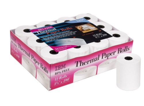IBM Thermal Paper Rolls 3 1/8&#034; X 190&#039; - 12 Count