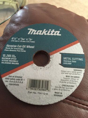 Makita 724112 a    7 Pack k 4-1/2 x 7/8  Cut-Off Wheel New Metal Cutting