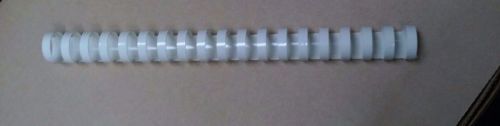 50 Plastic Binding Spines:  White 7/8&#034;, 19 Rings