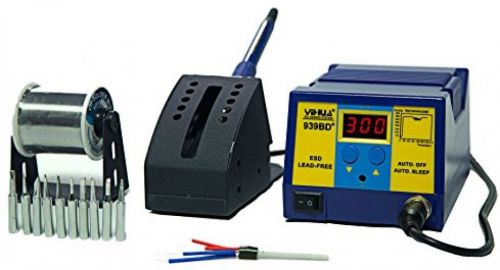 Soldering programmable digital iron station w/ 10 tips esd safe w/ soldering + for sale
