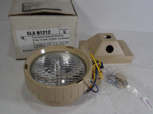 New in box lithonia tan remote head emergency light ela n1212 12volt 12watt for sale