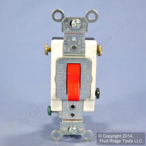 Leviton Red Industrial 20A 3-Way Toggle Switch 1223-SR