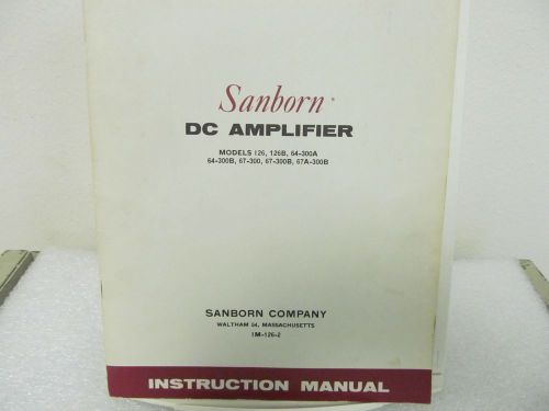 H-P (SANBORN) DC AMPLIFIER INSTRUCTION MANUAL w/Schematics