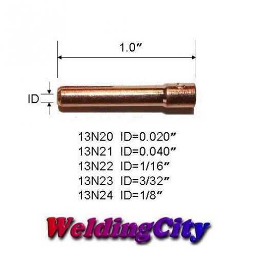 WeldingCity 5 Collets 13N22 (1/16&#034;) for TIG Welding Torch 9/20/25