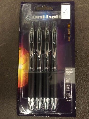 Uni-ball, signo, 4 pens, vibrant, gel, micro 0.7mm, black, prevents check fraud for sale