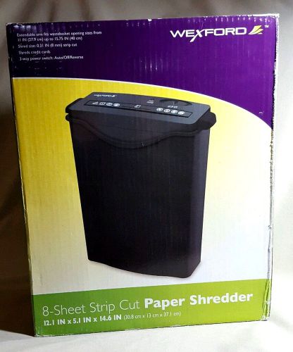 Wexford 8 Sheet Extendable Arm 3-Way Power Strip Cut Paper Shredder