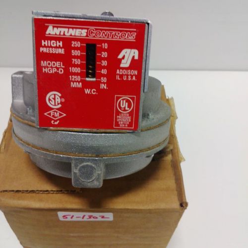 Antunes controls gas pressure switch model hgp-d new for sale