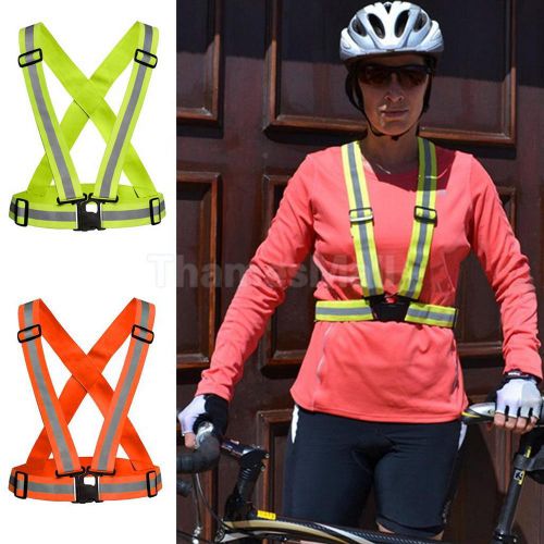 Lightweight hivis reflective belt adjustable safety outdoor running orange for sale