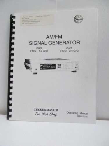 MARCONI MODEL 2023/2024: AM/FM Signal Generator Operating Manual Jan 10,1996
