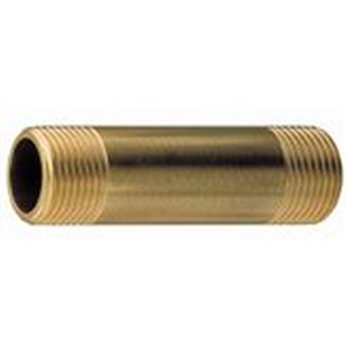 1/4&#034; x 5&#034;  brass pipe threaded nipple plumbing npt fitting for sale