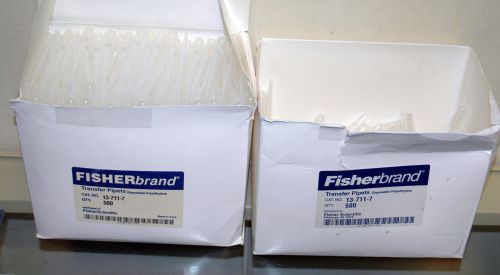 600 FISHERBRAND 13-711-7M DISPOSABLE POLYETHYLENE TRANSFER PIPETS 2.0 to 3.3mL