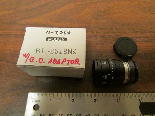 Pulnix 11-2050 BL-2518NS Camera Lens With QD Adaptor New