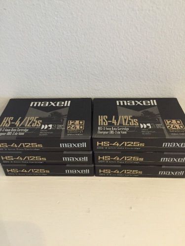Lot of 6 MAXELL HS-4/125S 4mm Mini Data Cartridges