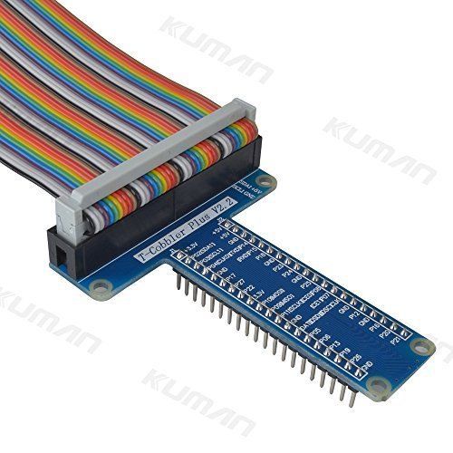 Kuman rpi gpio breakout expansion board + ribbon cable for raspberry pi 3 2 mod for sale