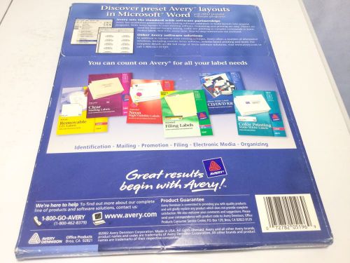 Avery 5196 3 1/2&#034; Diskette Labels White