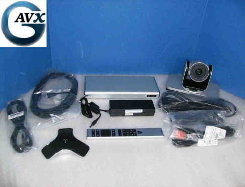 Nib polycom group 300-1080p +1y wrnty, ee 4-12x camera, mic, remote, &amp; cables for sale