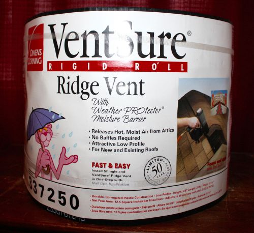 Owens Corning Ventsure Roof Ridge Vent #337250 Rigid Roll 11&#034; x 20&#039;