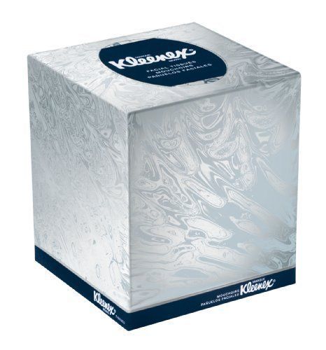 Kleenex facial tissue cube 21270, upright face tissue box, 36 boxes / case, 95 / for sale