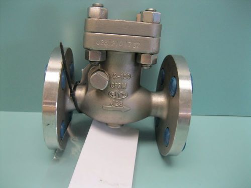 1/2&#034; 150# aloyco flanged stainless steel 377 swing check valve new l12 (2076) for sale