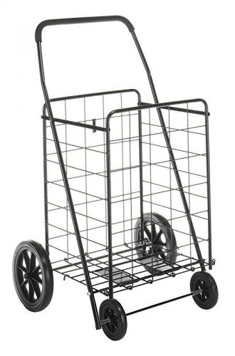 Whitmor Deluxe Rolling Utility / Shopping Cart, Black