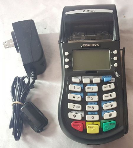 Hypercom Optimum M4230 WIRELESS Credit Card Terminal with power supply Used