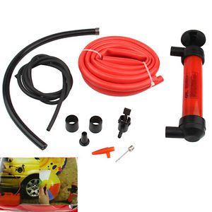Portable car auto hand oil gas liquid syphon transfer pump hose siphon pumps kit for sale