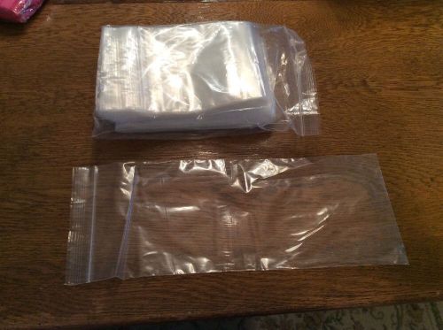 Bag of 60+ plastic zip lock bags, 6&#034; wide and 15&#034; long. for sale