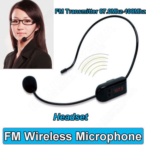 Voice Amplifier W/ FM Wireless Microphone Loudspeaker For Meeting, Teacher, Host