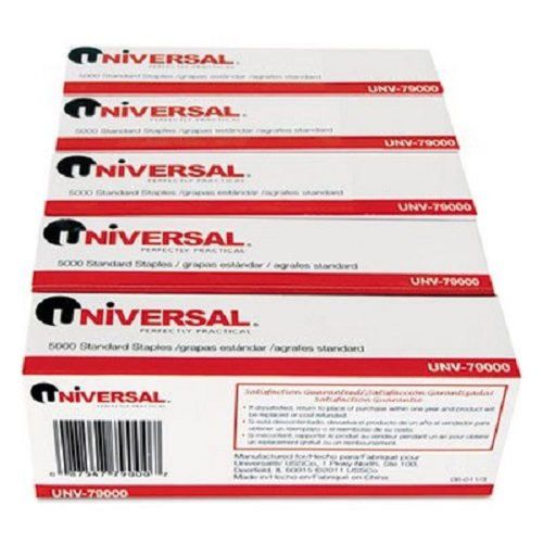 Universal Standard Chisel Point 210 Strip Count Staples 5000/Box 5 Boxes per ...