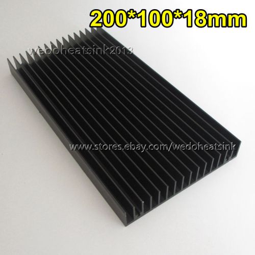 200x100x18mm Black Anodized Aluminum Heatsink Cooler For Cooler LED