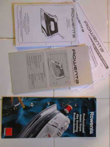 ROWENTA PROFESSIONAL IRON   MANUAL ONLY