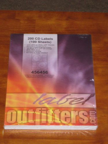 200 CD DVD Laser and Ink Jet Labels -Full Face Memorex Size! 100 Sheets!