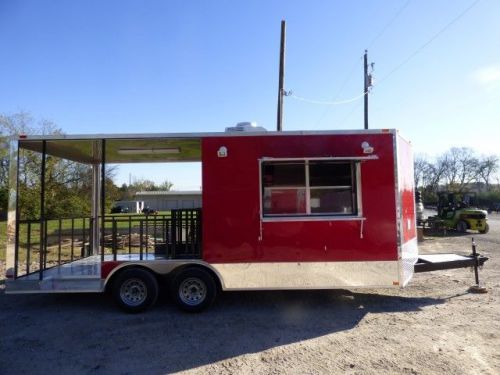 Concession trailer 8.5&#039; x 20&#039; red bbq event catering for sale
