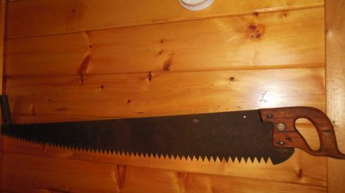 VINTAGE CROSS CUT LOGGING SAW stamped SUPERIOR / GOOD SOLID WORKING SAW