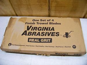 Virginia abrasives real grit finish trowel blades 6&#034; x 14&#034; new box of 4 for sale
