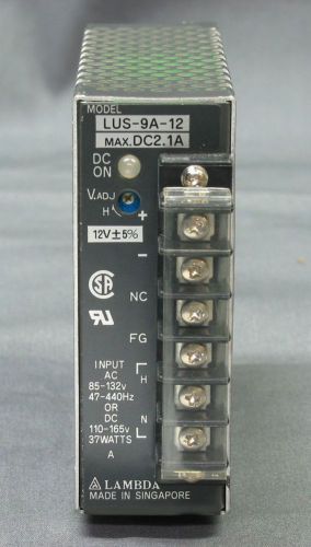 NEW LAMBDA LUS9A-12 Modular DC Power Supply, 12V DC @2.1A  Switcher