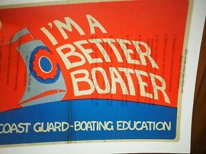 I&#039;m A Better Boater Coast Guard Boating Education Iron On Transfer circa 1980