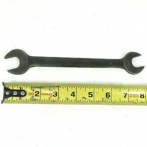 Alloy Steel Vintage Double Open End Wrench Thin 11/16&#034; &amp; 5/8&#034; USA Made