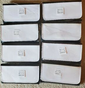 Set of 8 - 7 1/4&#034; x 3 1/2&#034; Black Sublimatable Wallets - Sample pack NEW