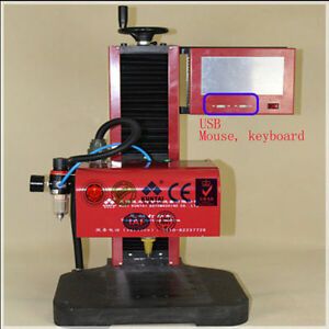 7&#034; Touch screen Pneumatic Dot Peen Metal Print Integrated Marking Machine 110v U