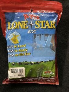 Y- Tex Lone Star EZ cattle tags Large Blue Blank