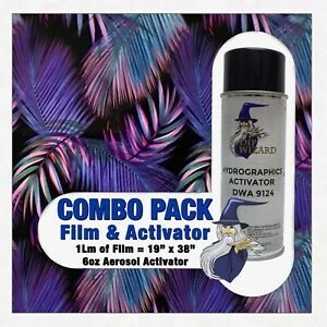 hydrographic film / activator Colored Palms hydro dip dipping wizard