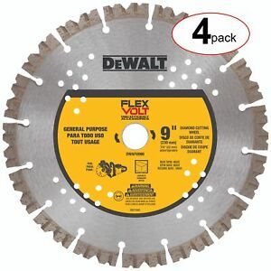 DeWalt DWAFV8900 9&#034; Flexvolt Diamond Cutting Wheel - (4Pack)