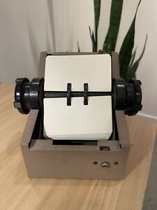 Zephyr American Corp. Rolodex Brown Complete With Locking Key and Cards