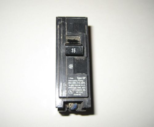 Siemens Type QP 1-Pole 15A Circuit Breaker Switch Q115