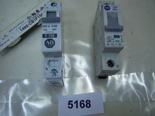 (5168) lot of 2 allen bradley circuit breakers 1492-spu1c040 1492-spu1c070 for sale