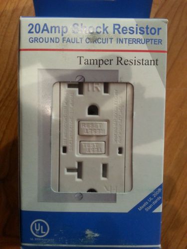 20 Amp Shock Resistor Ground Fault Circuit Interrupter White