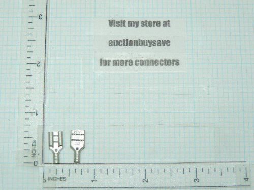 50 Female Quick Disconnect Terminals .250&#034;  19016-0111 Non-insulated 16-14
